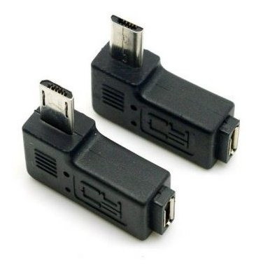 2pcs 9 Mm Largo Conector Izquierdo Derecho Angulo Micro Usb