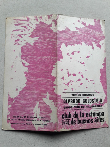 Catalogo Club De La Estampa Buenos Aires Alfredo Goldstein