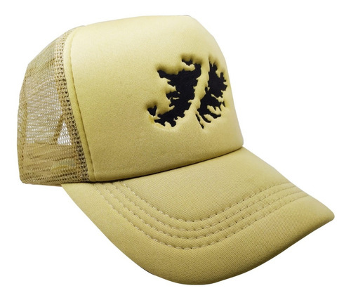 Imagen 1 de 5 de Gorra Trucker Islas Malvinas Argentinas Bordadas Beige