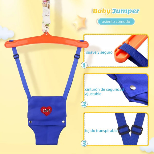 Columpio Saltador Para Bebes Cradling Con Gancho Techo