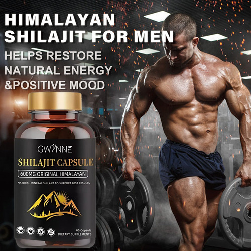 Pack 2 GWYNNE Shilajit Extract 120 Cápsulas Cada de Resina Charajiorgá Nica Pura Del Himalaya Sin sabor