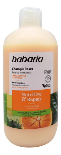 Shampoo Babaria Naranja, Chia Y Aceite De Marula 500ml