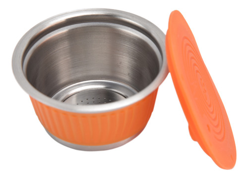 Juego De Cápsulas De Café Recargables De Color Naranja De Ac