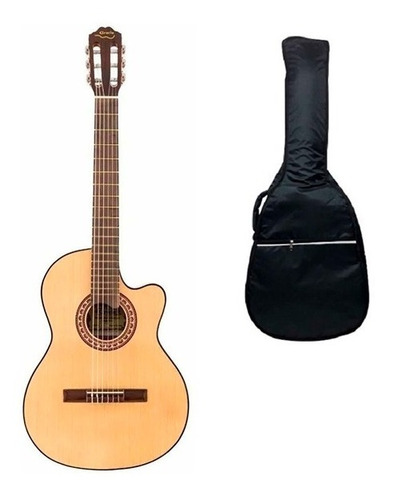 Guitarra Criolla Clasica Garcia M10 Con Corte + Funda