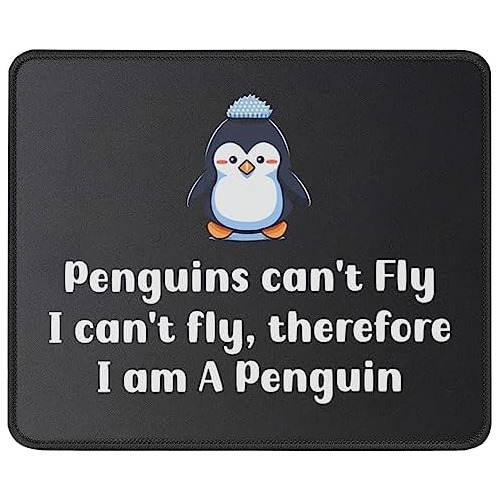 Funny Penguin Computer Mouse Pad I Can't Fly Mouse Mat ...