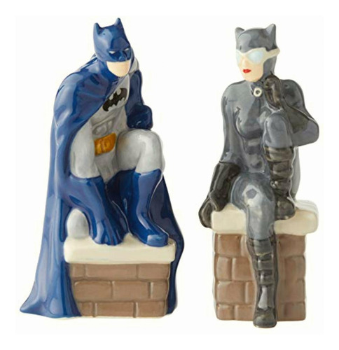 Enesco 6003735 Dc Comics Ceramics Batman Y Catwoman Salero Y