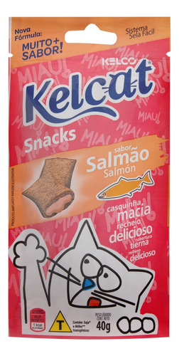 Snacks para Gatos Salmão Kelcat Sachê 40g