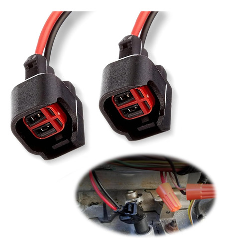 2 Conector Inyector Combustible Para Automovil Ev6 Ev14 Baja