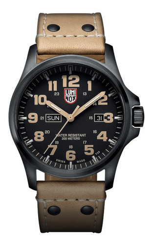 Relogio Luminox Atacama Field Day Date 1925 Nigt Vision Cor da correia Marrom-claro Cor do bisel Preto Cor do fundo Preto