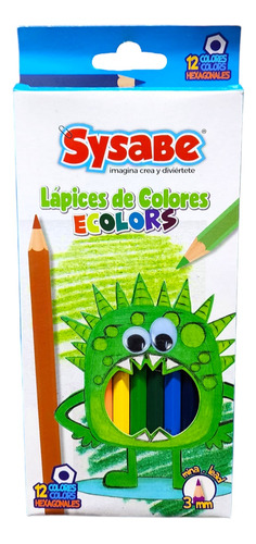 Colores Sysabe Ecolores 12 Creyones ( Combo Por 3 Cajas)