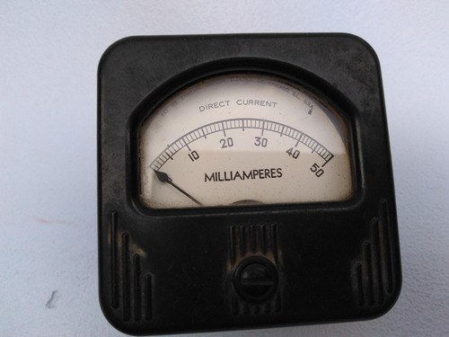 Electromania: Antiguo Mili Amperimetro 50 Aguja Años 60s Ckt