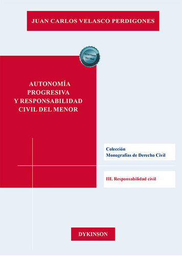 Libro Autonomia Progresiva Y Responsabilidad Civil Del Me...