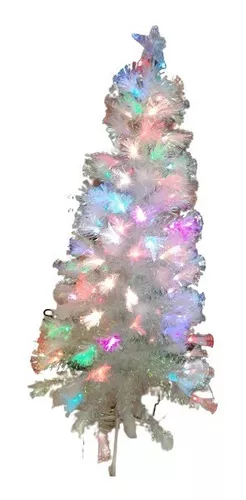 Árvore De Natal Branca Com Led 90cm - Bivolt - Escorrega o Preço