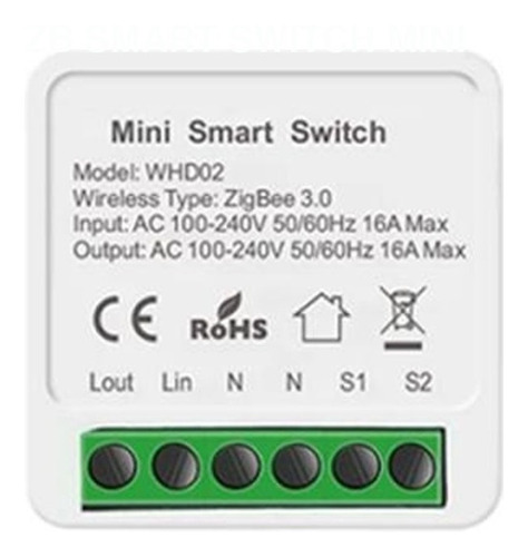 Imagen 1 de 8 de Zigbee - Smart Switch Mini Interruptor Inteligente Mini 16a