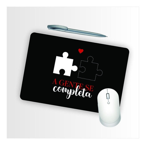 Mouse Pad Emborrachado Personalizado A Gente Se Completa 1