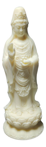 Estatua De Pie Guanyin, Adorno Tallado En Madera, Escritorio