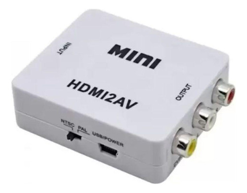 Mini conversor de vídeo HD Hdmi X Av Rca - HDMI2av