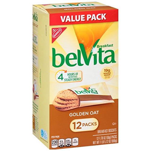 Belvita Desayuno, Galletas De Avena De Oro, 1,76 Oz, 12 De R