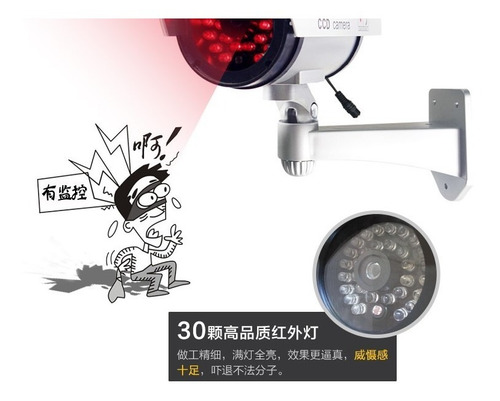 Imagen 5 de 8 de Cámara De Seguridad Falsa, Aspecto Super Realista C/ Luz Led