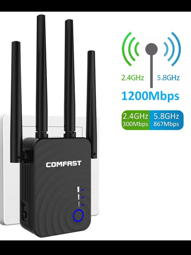 Extensor Wifi 1200 Mbbps 2.4 Ghz 300mbps/5.8 Ghz 867mbps