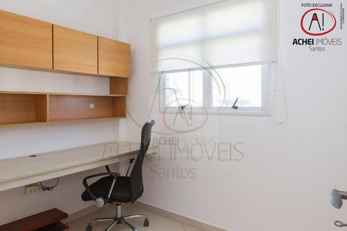 Imagem 24 de 30 de Cobertura Com 3 Dormitórios, 3 Suite, 2 Vagas Demarcas À Venda, 230 M² Por R$ 1.500.000 - Aparecida - Santos/sp - Co0113
