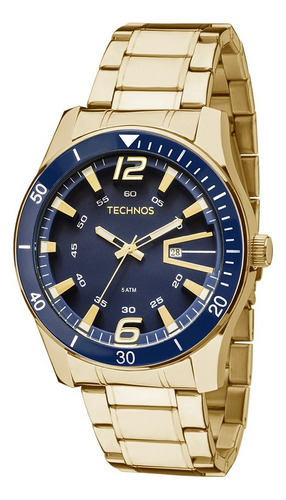 Relógio Technos Masculino Dourado Classic Original Barato