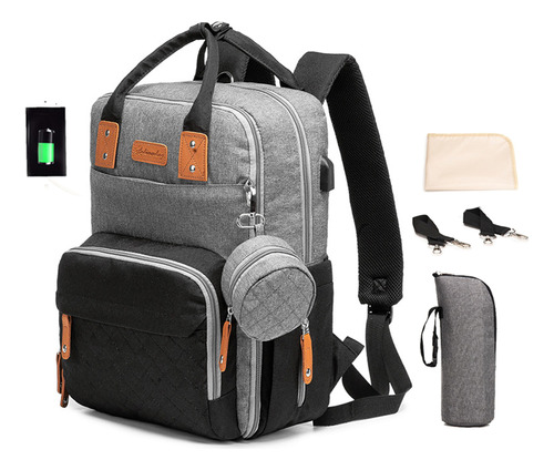 Bolso De Mano Con Carga Usb, Bolsa De Lactancia, Mochila Mom