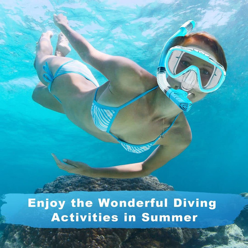 Snorkel Set, Zipoute Snorkel Dry Top Snorkeling Gear For Adu