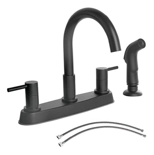 Grifo Cocina Negro Mate Pulverizador 3 Agujero 4 Para Tactil