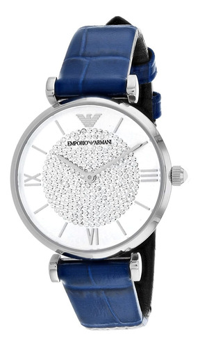 Reloj Mujer Emporio Armani Ar11344 Cuarzo Pulso Azul En