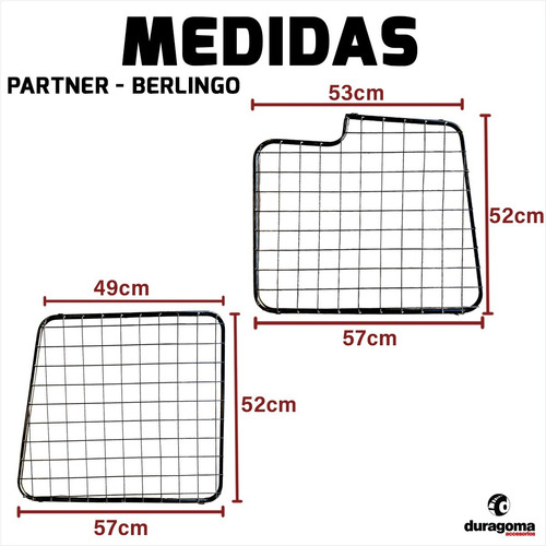 Imagen 2 de 5 de Reja Metalica Ventana Porton Par Antirrobo Partner Berlingo