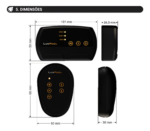 Controladora 2 Saída Auxiliar Rgb 90w Pdx1374n Luxpool