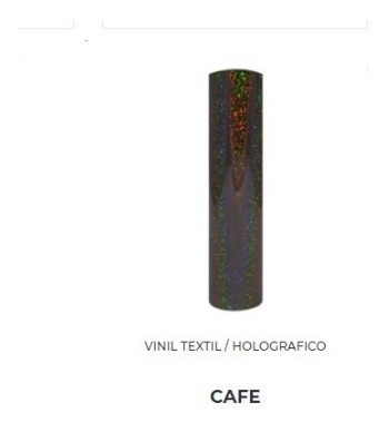 Vinil Textil  Holográfico Cafe Premium 50cmx2m