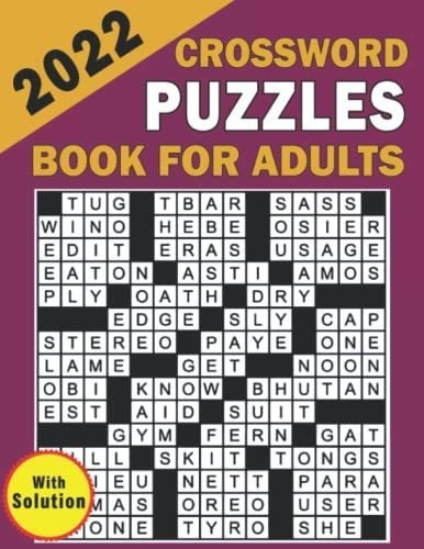 2022 Crossword Puzzles Book For Adults With Solution, De K. Johnson, Jenni. Editorial Independently Published En Inglés
