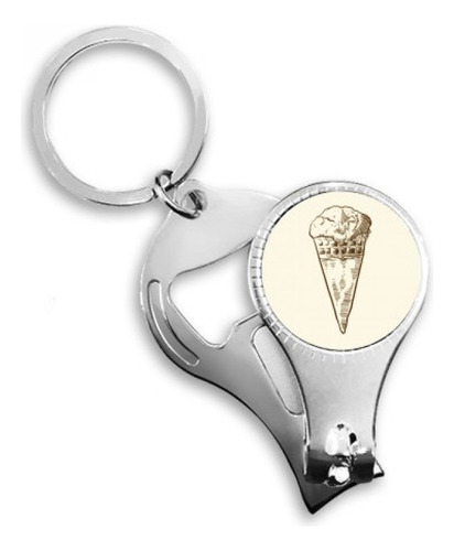 Sketch Ice Cream Sweet Illustration Nail Nipper Ring Key