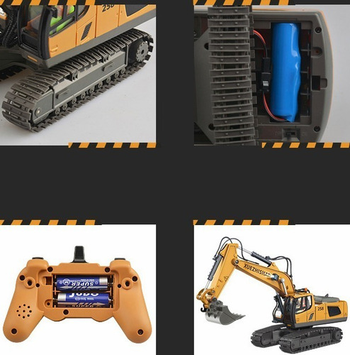 1:20 Excavadora Control Remoto Rc Juguete 11canal Aleación Color Naranja Claro