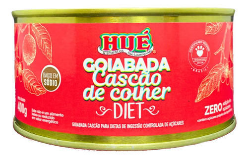 Goiabada Cascão De Colher Diet Hué 400g