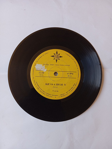 Vinilo Single De Tiza - Que Va Ser De Ti ( F29 (Usado)