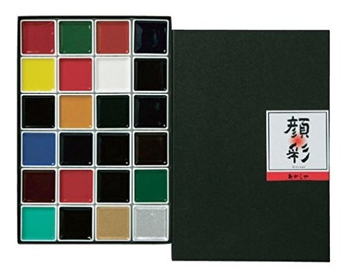 Akashiya Japonesa Gansai Acuarela Paleta De Caja - 24 Color 