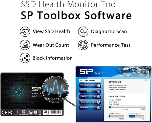 Silicon Power Boost 256 Gb Ssd 3d Nand Slc A55 Caché De Rend