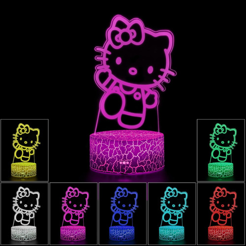 Luz Nocturna, Lámpara Led 3d, Luz De 7 Colores Para Regalos