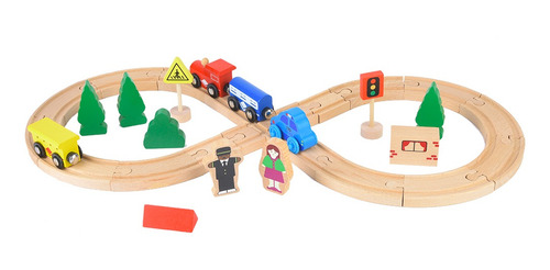 Juguete Multifunción Para Tren, Coche De Madera, Montaje Col