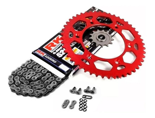 Kit Transmision Aluminio Honda Crf 250 R Cadena Rk Oring