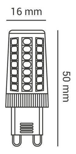 Imagem 2 de 2 de 03 X Lâmpada Led Halopin G9 6000k 3,5w Opus Lp39947
