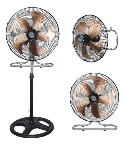 Pared 3 En 1 Ventilador 18 Pulgadas Pedestal, Piso,5 Aspas