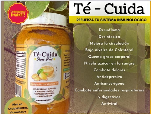 Té Cuida Miel Con Cúrcuma, Jengibre Y Otras Especias Tcm-350