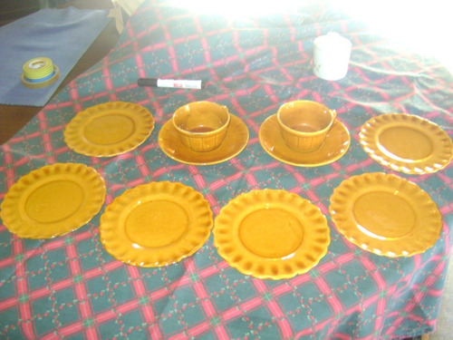 Antiguo Juego Te C.y.p.a. 1o Piezas .platos De Masa Tazas Te