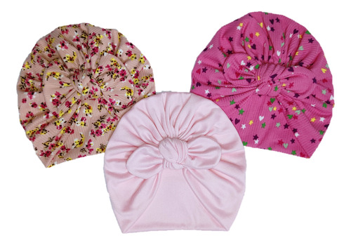 3 Piezas Gorros Para Bebé Turbantes Niña Headwraps