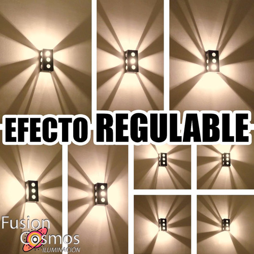 Difusor Interior Efecto Regulable 9 En 1 C/ Lampara Led 6wts