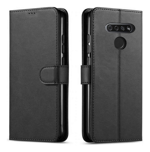 Funda Para LG Aristo 5, Negro/cuero/billetera/resistente